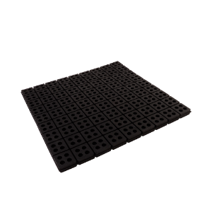 Anti-Vibration Pad, 18" x 18" x 3/4" Rubber Iso-Cube