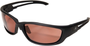 Safety Glasses, Polarized Wrap-Around Anti-Scratch Non-Slip XL Wide Fit Black Frame/Copper Lens Kazbek