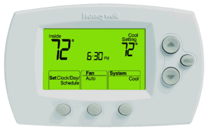 Digital Thermostat, 2H/2C Programmable 5+2 or 5+1+1 Battery/Hardwire Premier White FocusPRO 6000