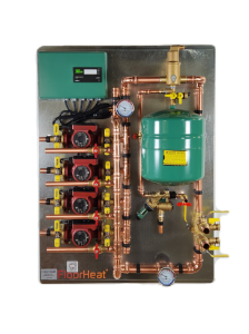 Preassembled 4-Zone Radiant Heat Distribution/Control Panel System