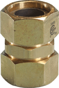 Brass Outlet Coupling, 1" AutoFlare
