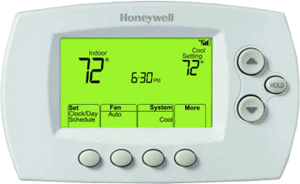 Digital Thermostat, 2H/2C Programmable 5+1+1/5+2 Battery White FocusPRO*