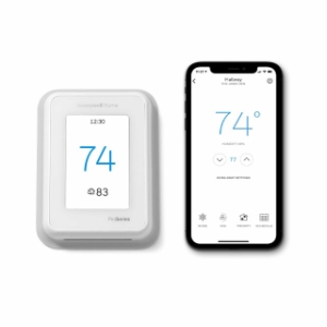 Smart Thermostat, 3H/2C Heat Pump 2H/2C Conventional 7-Day/5-1-1/5-2 Day Programmable Hardwire White T10+ Pro Builders Model (No Sensor)