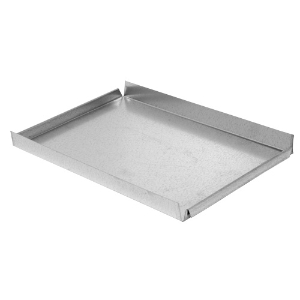 Sheet Metal Reverse End Cap, 30" x 10" 26 Gauge Duct w/ Slip Drive Flanges