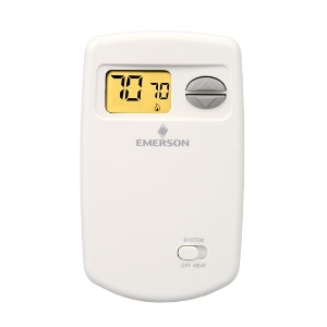 Digital Thermostat, 1H/1C Non-Programmable Battery White 70 Series*