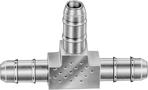 Brass Tee, 1/4" Barb Straight