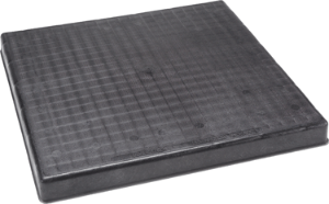 Equipment Pad, 36" x 36" x 2" Plastic Lightweight The Black Pad