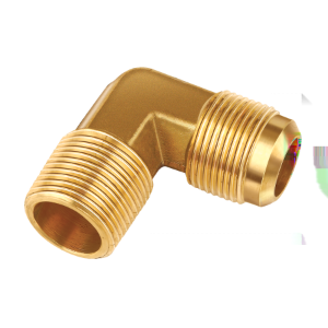 Brass 90 Degree Elbow, 5/8" Flare x 3/4" MPT