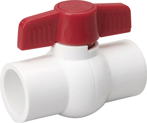 2-Way Ball Valve, fits 3/4" Schedule 40 PVC 6700WS Proline