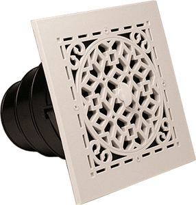 Diffuser, 8" x 8" White Grille/Damper/Box Retro MVAW