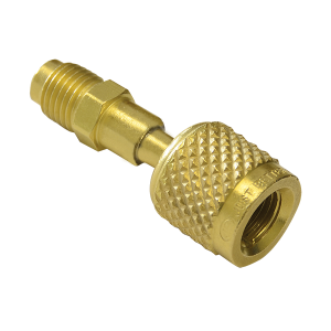Reverse Thread Adapter, 1/4" Female SAE Left-Handed x 1/4" Male Flare A2L Compatible*