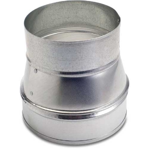 Sheet Metal Reducer, 5" x 4" 30 Gauge Galvanized No Crimp