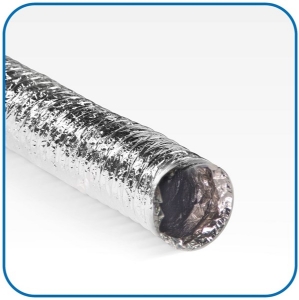 Flex Duct, 10" x 25' Silver Metalized Foil Connector 1006