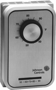 Thermostat, Line Voltage Wall SPDT 1-3/4 Degree F Diff Knob Adjust