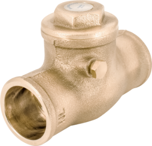 Check Valve, 1-1/4" C x C Swing Brass S-451