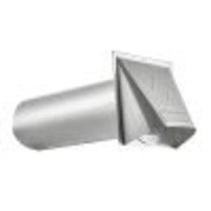 Hood Wall Vent, 4" Aluminum w/  Tail Pipe