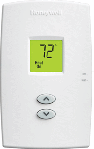 Digital Thermostat, 1H/1C Non-Programmable Battery/Hardwire Premier White Pro 1000*