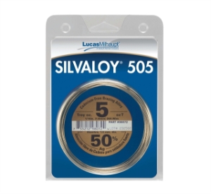 Brazing Alloy, 1/16" Dia x 1 Troy oz Clam Shell Silvaloy 505 Wire
