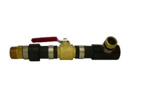 Flush Tee, PE 1" Male Straight 1-1/4" x 1-1/4" Fusion