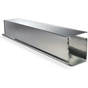 Sheet Metal Trunk Duct, 8" x 12" x 60" 28 Gauge Galvanized w/ S D Rectangular