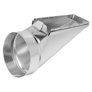 Sheet Metal Stack Boot, 2-1/4" x 12" x 6" 30 Gauge Galvanized Center End