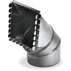 Sheet Metal Plenum Takeoff, 7" x 14" x 10" 28 Gauge Galvanized