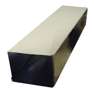 Sheet Metal Duct, 8" x 16" x 60" 26 Gauge Rectangular Galvanized Loose Cleat