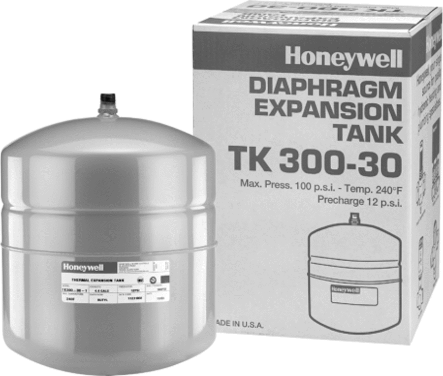 Expansion Tank, 11" Dia x 15.5" H 4.4 Gal/Vol Heating 1/2" External