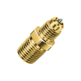 Access Valve, 1/4" Flare x 1/8" MPT Half Union (Core pre-torqued to AHRI)