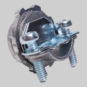 Connector, 3/8" x 1/2" KO Metallic Zinc Die Cast