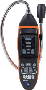 Combustible Gas Leak Detector, 50 to 10,000 ppm High/Low Sensitivity w/Batteries, Carrying Pouch