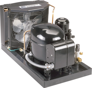 Condensing Unit, 1/4 hp 115/1 Hermetic 1/4" Sweat x 3/8" Sweat Air-Cooled R404A