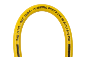 Charging Hose, 60" Yellow, 1/4" SAE, SAE J2196/J2888