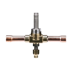 Solenoid Valve, 3/16" Port x 3/8" ODF Copper Ext Manual Stem 200RB 3T3MVLC