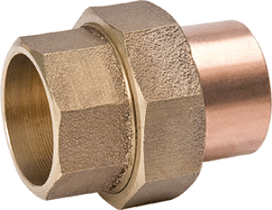 Copper Union, 1-3/8" OD (C x C) C-107 Lead-Free