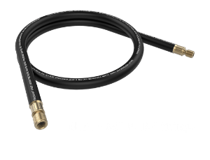 Evacuation Hose, 6' Black 1/2" Diameter 3/8" - 1/4" Fittings