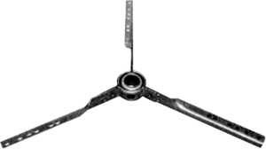 Bearing Bracket, 3/4" Bore 3/4" x 20" Shaft 3-Wing w/Hardware