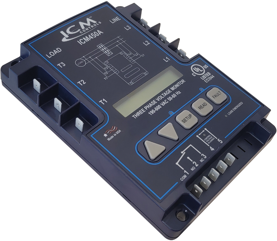 Line Voltage Monitor, Univ 190-600VAC 50/60Hz 3-Phase Programmable w/LCD Diagnostic C 3-PH