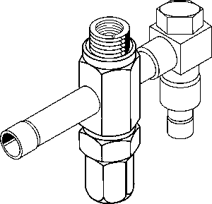 TEV SBQ Body, 3/8" x 1/2" Extended ODF Internal Equalizer Ball Port