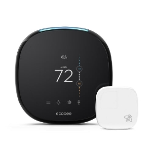 Smart Thermostat, 2H/2C Conv 4H/2C HP Black/White ecobee4 Pro