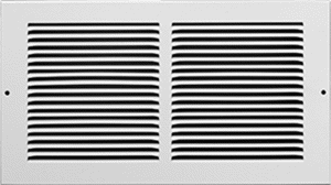 Return Air Grille, 14" x 24" White Steel 1/3" Spacing
