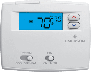 Thermostat, 1H/1C Non-Prog 24vac/mV Dual Pwr 2" Blue*