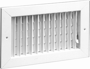 Register, 14" x 4" White Steel Vertical Blades Adjustable 821 Model