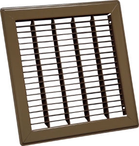 Bar-Faced Floor Grille, 6" x 14" Brown Steel