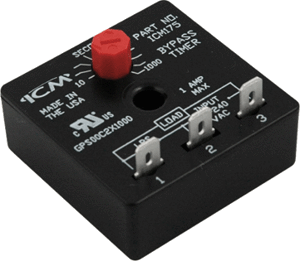 Bypass Timer, 240VAC 50/60Hz 1 Amp 10-1,000 Sec. Knob Adj Relay