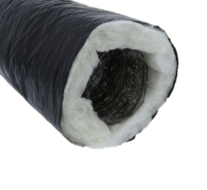 Flex Duct, 9" x 25' Insulated R8 Black Polyester