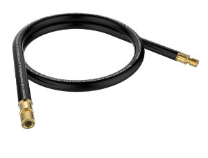 Evacuation Hose, 6' Black 1/2" Diameter 1/2" - 1/4" Fittings