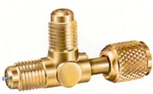 Access Valve, 1/4" QC x 1/4" Access Branch Tee Quick Coupler w/ Depressor