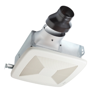 Ceiling/Wall Exhaust Fan for Bathroom or Garage, LoProfile 80 CFM w/ 4" Oval Duct or 3" Round Duct, ENERGY STAR