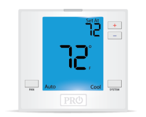 Universal Thermostat, up to 2H/2C Conventional 3H/2C Heat Pump Non-Programmable Battery/Hardwire